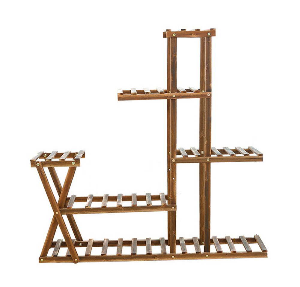 GarveeMore Blumenständer Pflanzenregal Holz Blumenregal MehrstöCkig für Wohnzimmer, mit 5 Ebenen und 7 Plattformen,Robuste Konstruktion Bild 2