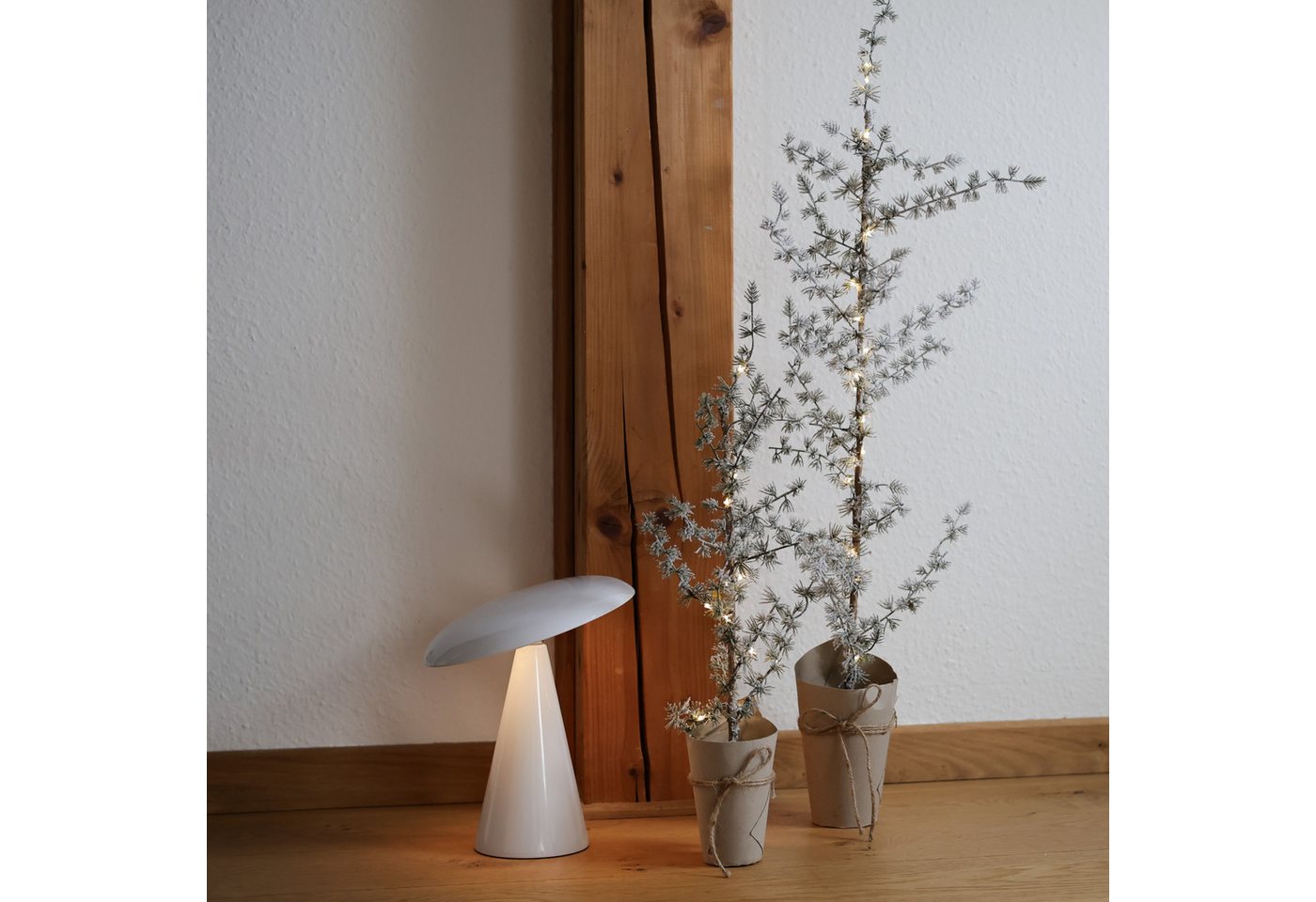 Winterliche Kunstpflanze Zeder PINEA mit LED, Lene Bjerre, Höhe 60 cm Bild 2