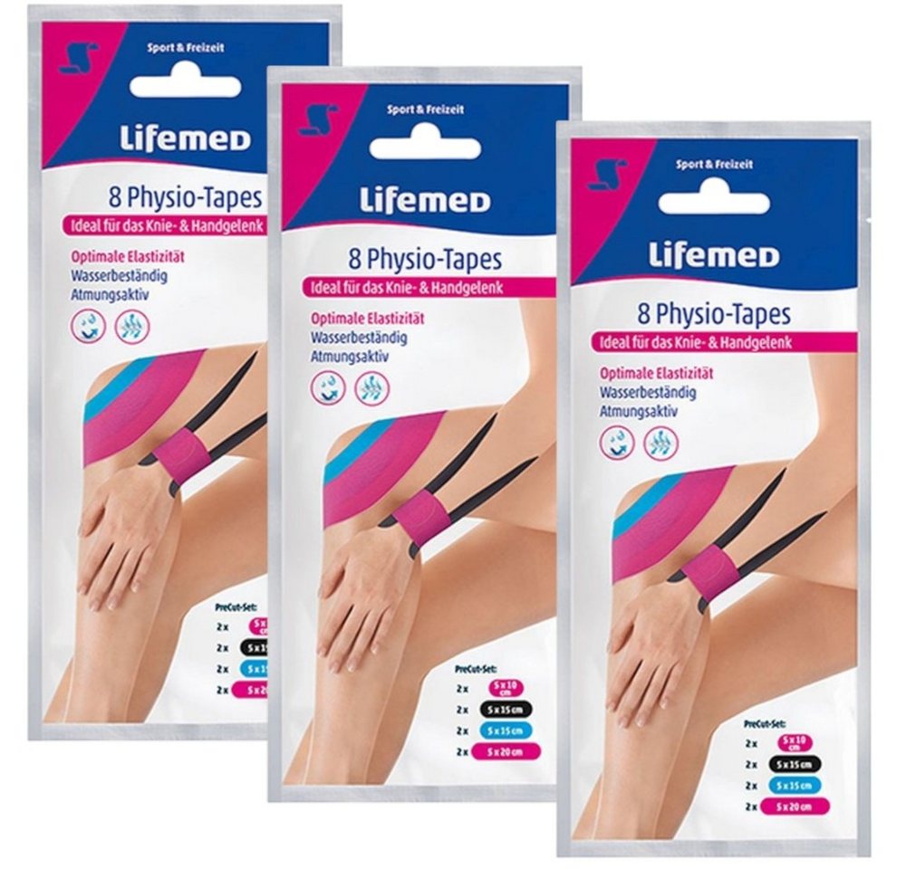 LifeMed Kinesiologie-Tape 3x Lifemed Physio Tapes Knie und Handgelenk 3x 8 Tape Bild 2