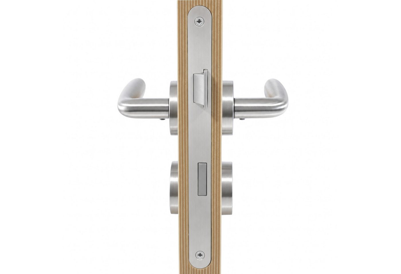 MeinTürgriff Drückergarnitur Estoril Edelstahl Türgriff für Innentüren L-Form Rosettengarnitur BB, Türdicke: 38-42 mm, Vierkantmaß: 8 mm Bild 5