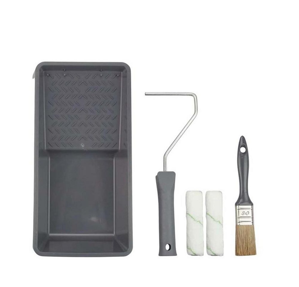 WOW!TOOLS Lasurpinsel Lasur-Set 5tlg Lasurset Farbwanne Pinsel Lasurroller Lasurwalzen