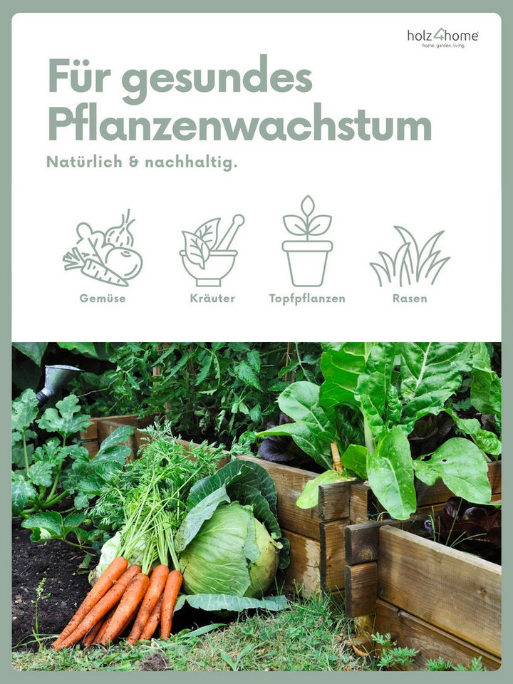 holz4home® Universaldünger Naturdünger 4,2 kg I Langzeitdünger für Garten, Gemüse, Rasen, 4,2 kg organischer Dünger für Blumen Bild 3
