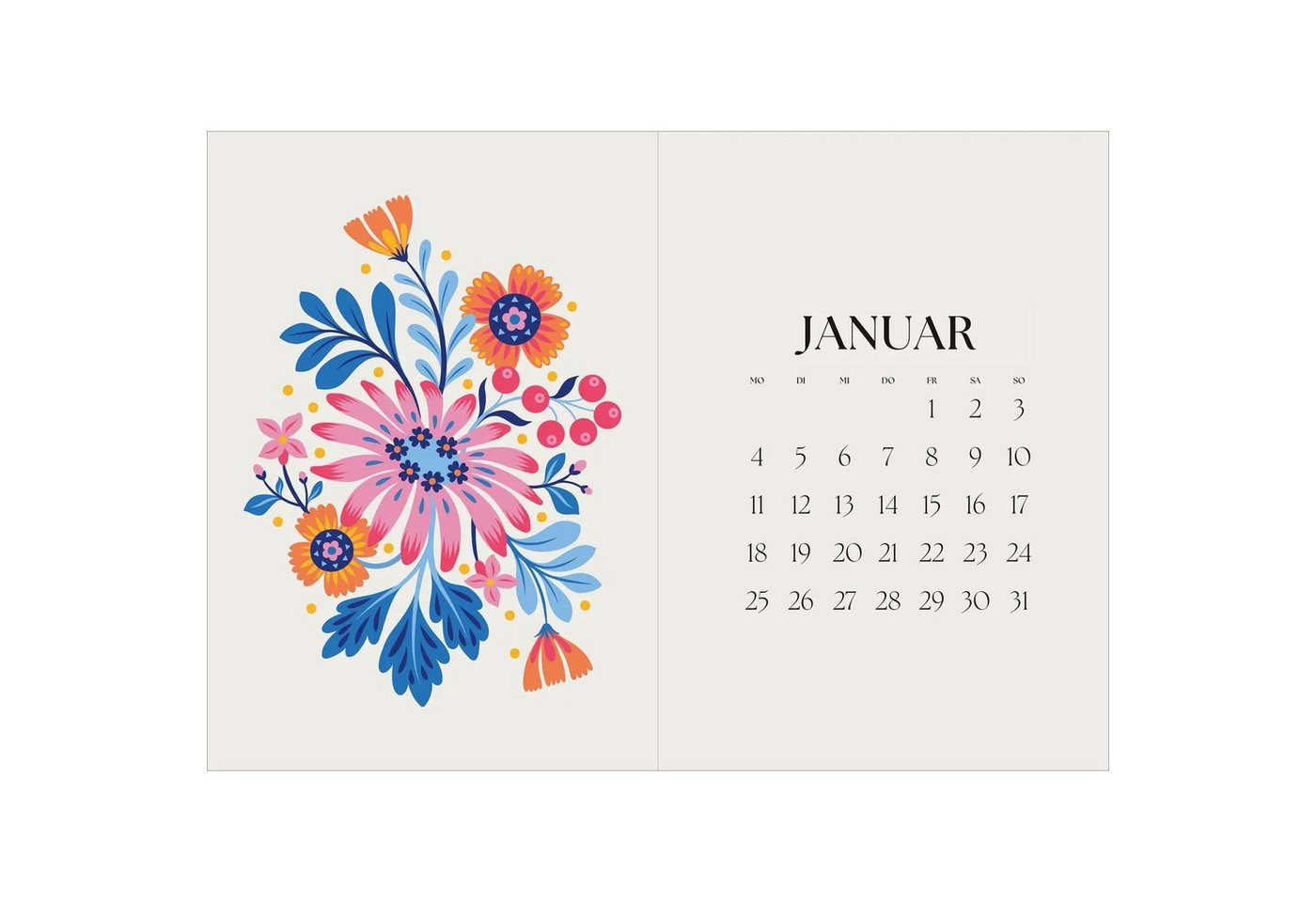 groh Verlag Taschenkalender Taschenkalender A5 2027: Blütenmotiv, bestickt, rosa Bild 4