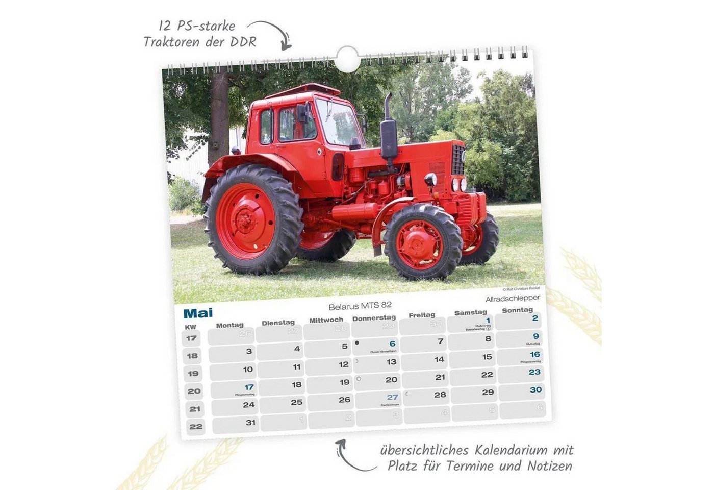 Wandkalender TRÖTSCH - Technikkalender DDR-Traktoren 2027 Bild 3