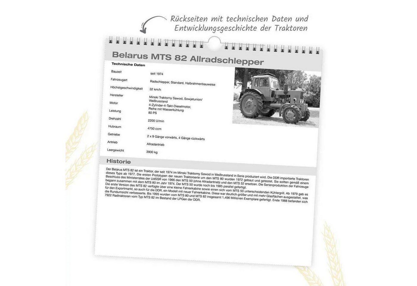 Wandkalender TRÖTSCH - Technikkalender DDR-Traktoren 2027 Bild 4