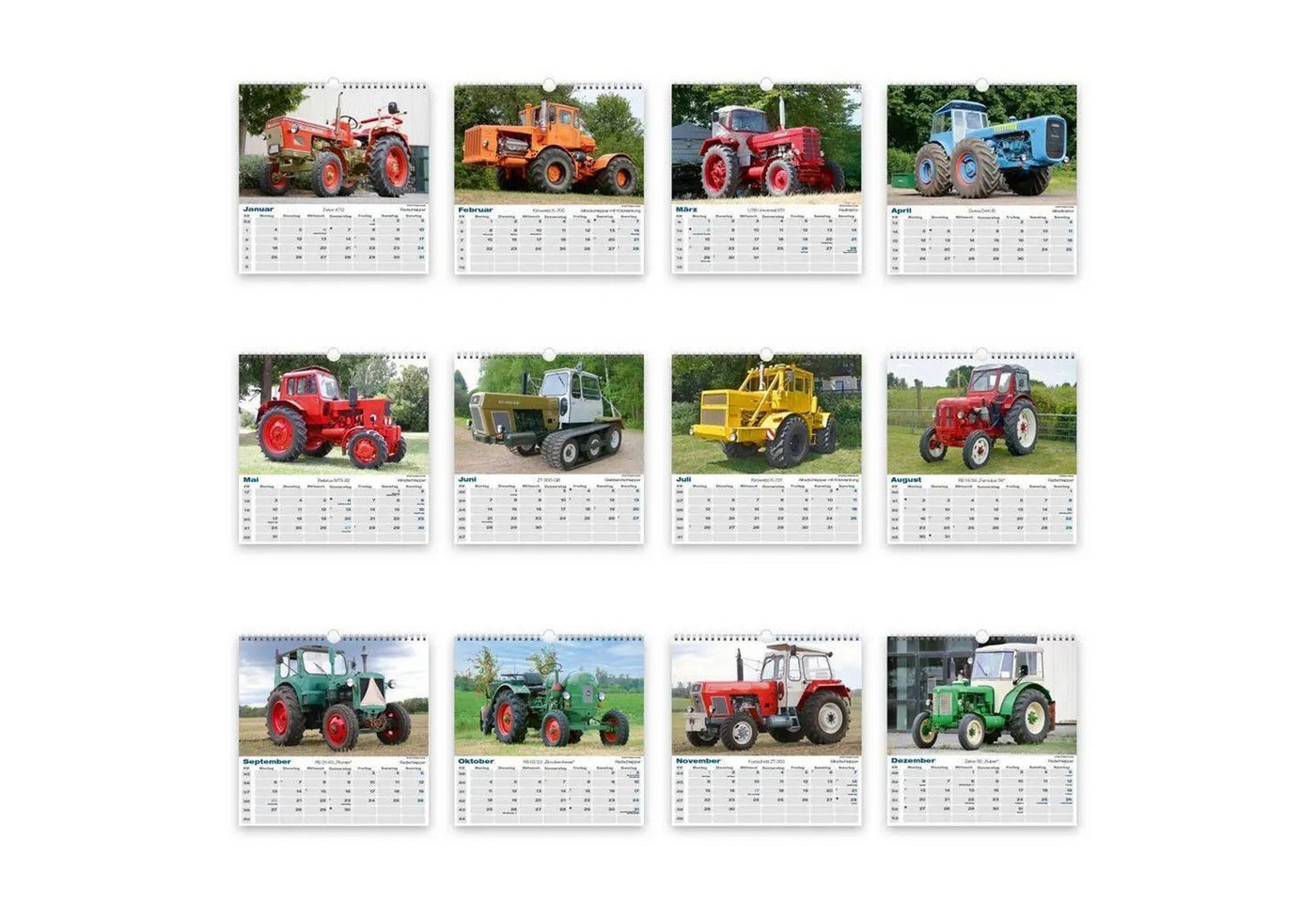 Wandkalender TRÖTSCH - Technikkalender DDR-Traktoren 2027 Bild 5