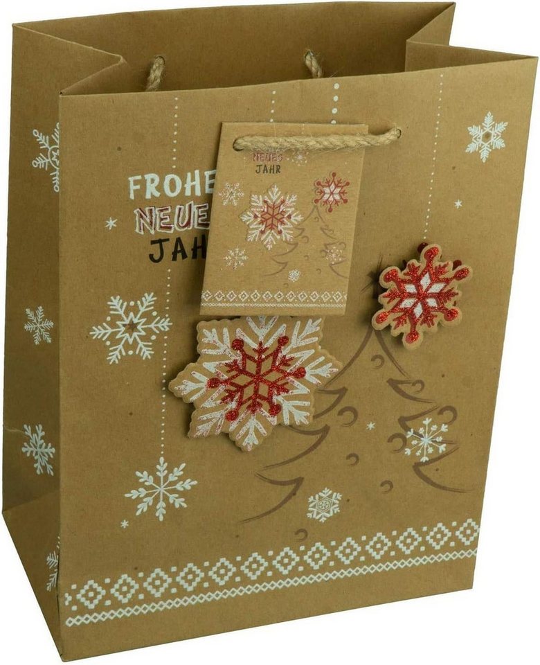 hrb Geschenkpapier 10 Stück Geschenktüten Weihnachten - modern, stabile Weihnachtstüten Bild 2