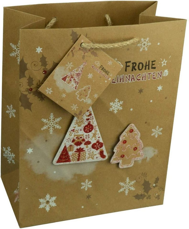 hrb Geschenkpapier 10 Stück Geschenktüten Weihnachten - modern, stabile Weihnachtstüten Bild 3