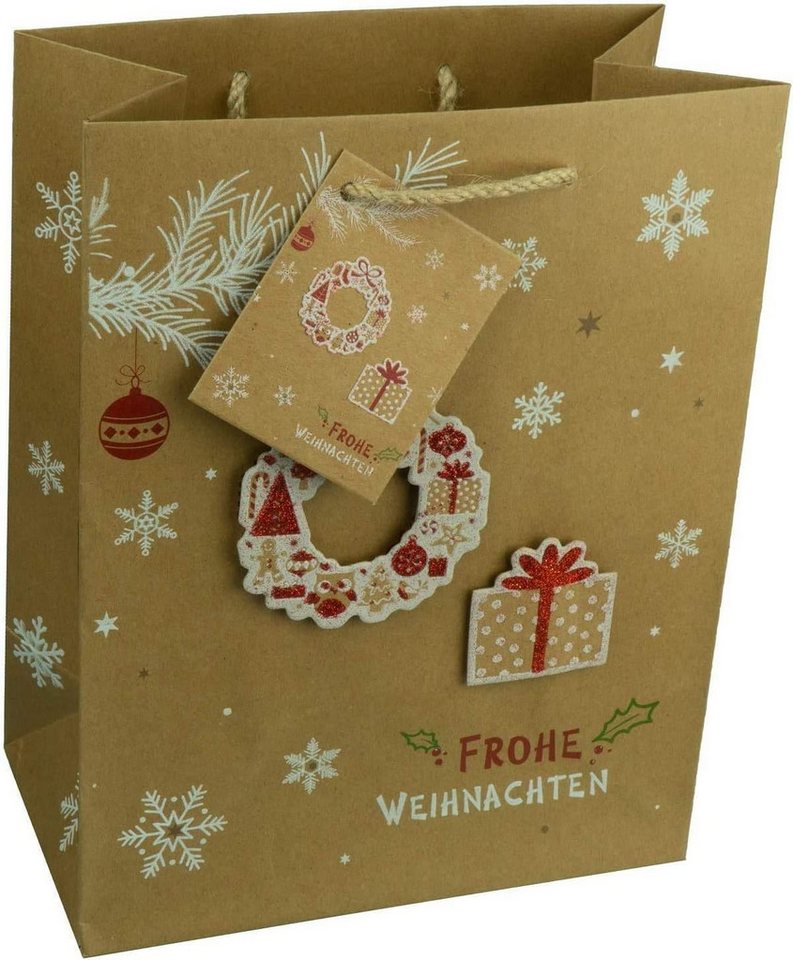 hrb Geschenkpapier 10 Stück Geschenktüten Weihnachten - modern, stabile Weihnachtstüten Bild 4