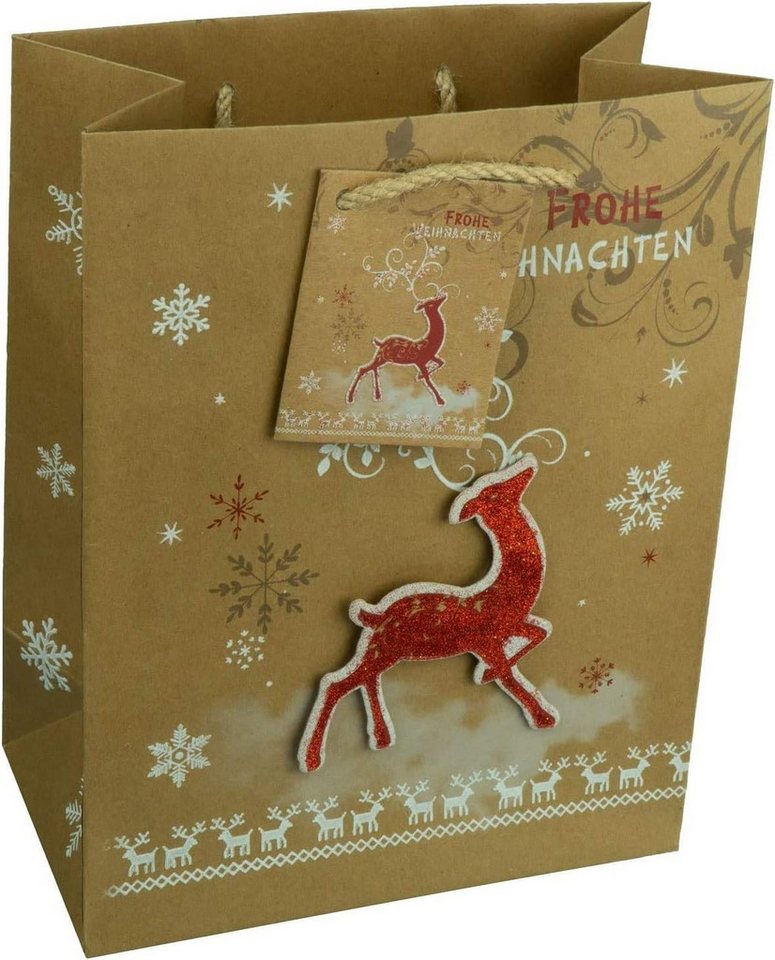 hrb Geschenkpapier 10 Stück Geschenktüten Weihnachten - modern, stabile Weihnachtstüten Bild 5