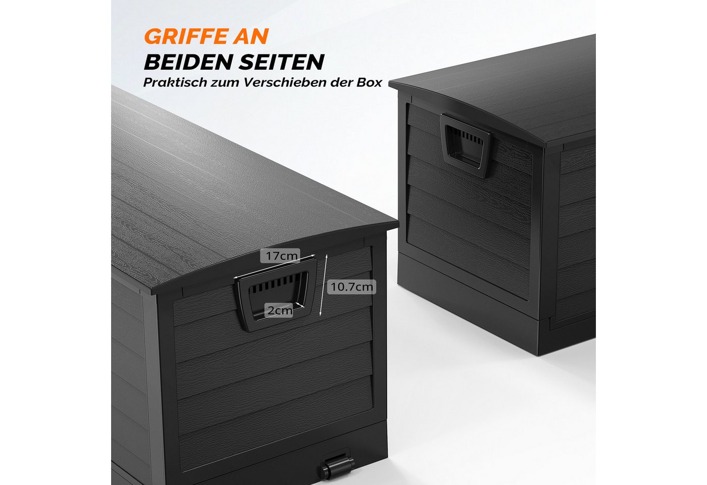 VINGLI Gartenbox Aufbewarungsbox mit/ohne Rädern, Wasserdicht