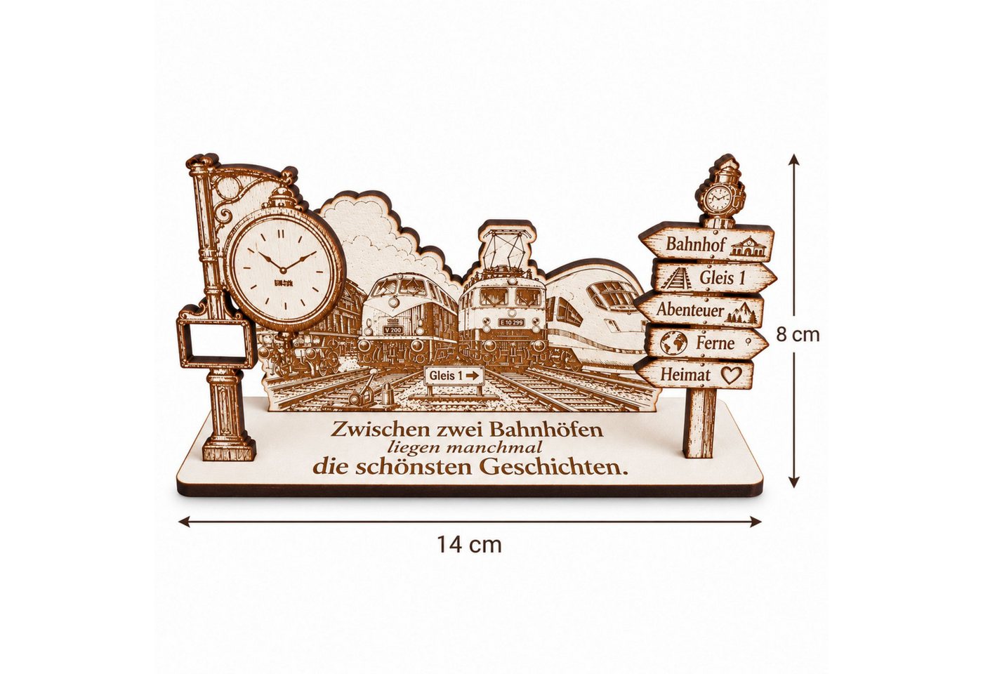 Dekolando Geschenkkarte Lokomotive Geldgeschenk Geschenk für Eisenbahnfans Lokführer 14 x 8 cm Bild 4