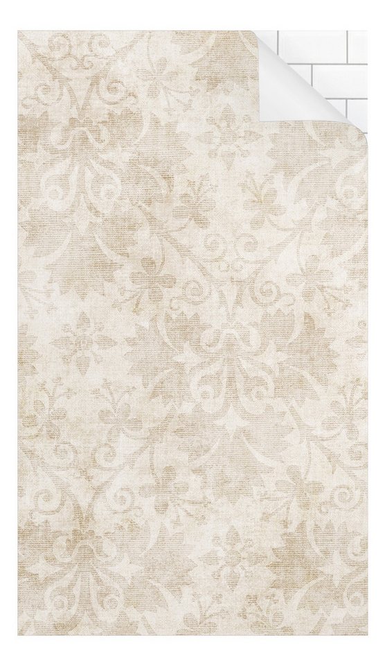 Bilderdepot24 Duschrückwand Muster beige Duschrückwand ohne Bohren Dusche Shabby, (1-tlg., 0,61 mm starke Folie selbstklebend Wandpaneele Dusche versch. Größen), fugenlose & wasserfeste Motiv Rückwand Wandverkleidung für Duschkabine Bild 2