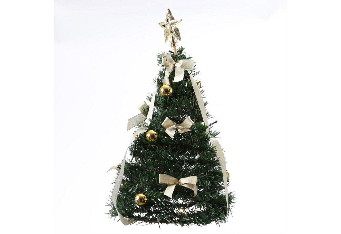 MARELIDA LED Baum LED Weihnachtsbaum Tannenbaum mit Lichterkette 50,5cm grün/gold, LED Classic, warmweiß (2100K bis 3000K) Bild 2