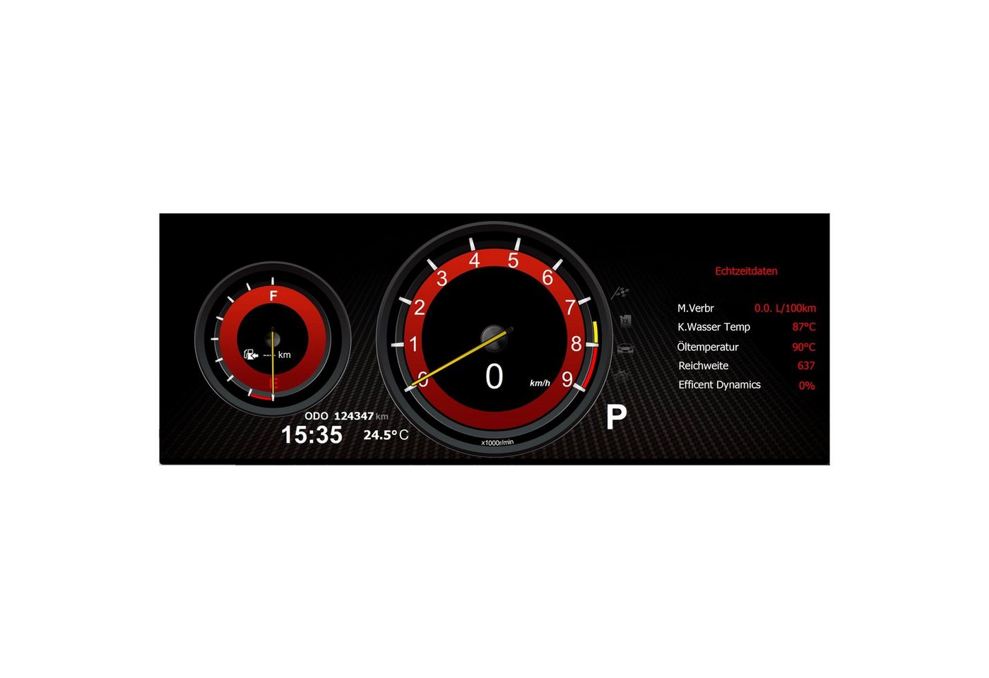 TAFFIO Tachometer Für BMW F06 F07 F10 F12 F13 F01 F15 F16 F25 F26 Digit.Kombiinstrument Bild 2