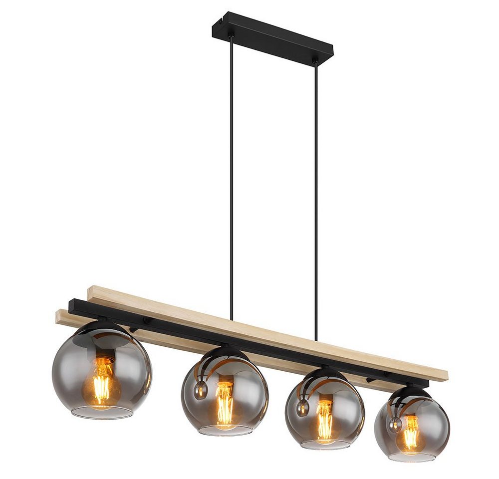 GLOBO LIGHTING LED-Hängeleuchte, Leuchtmittel inklusive, Warmweiß, LED Pendelleuchte Hängelampe Holzoptik Esszimmerleuchte