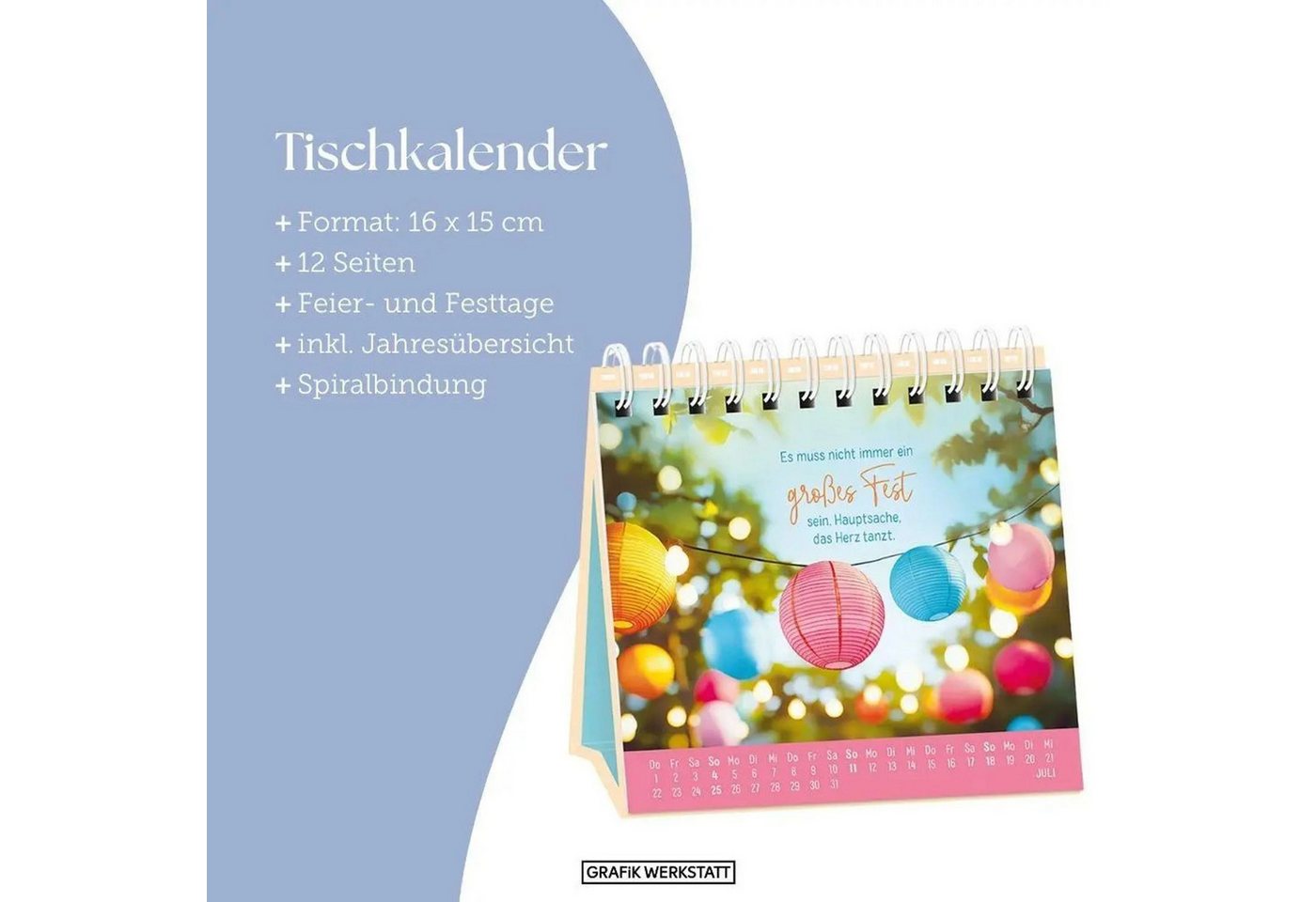 Grafik Werkstatt Tischkalender Tischkalender 2027 Extraportion Glück