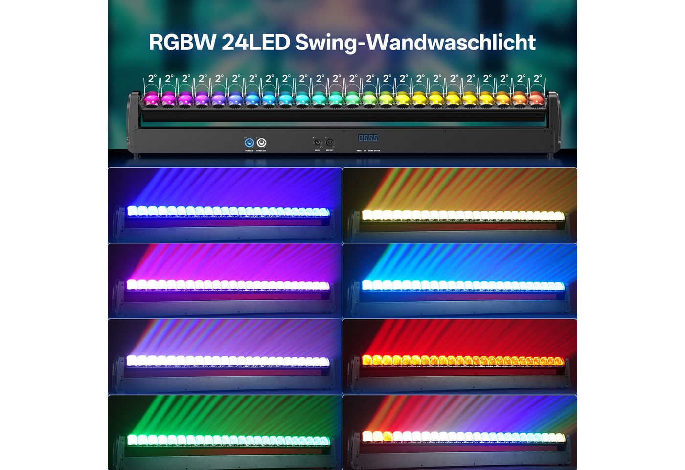 ZonQoonz Discolicht 360W Moving-Head-Wandfluter Regenbogeneffekt für Hochzeiten Party Bars Bild 3