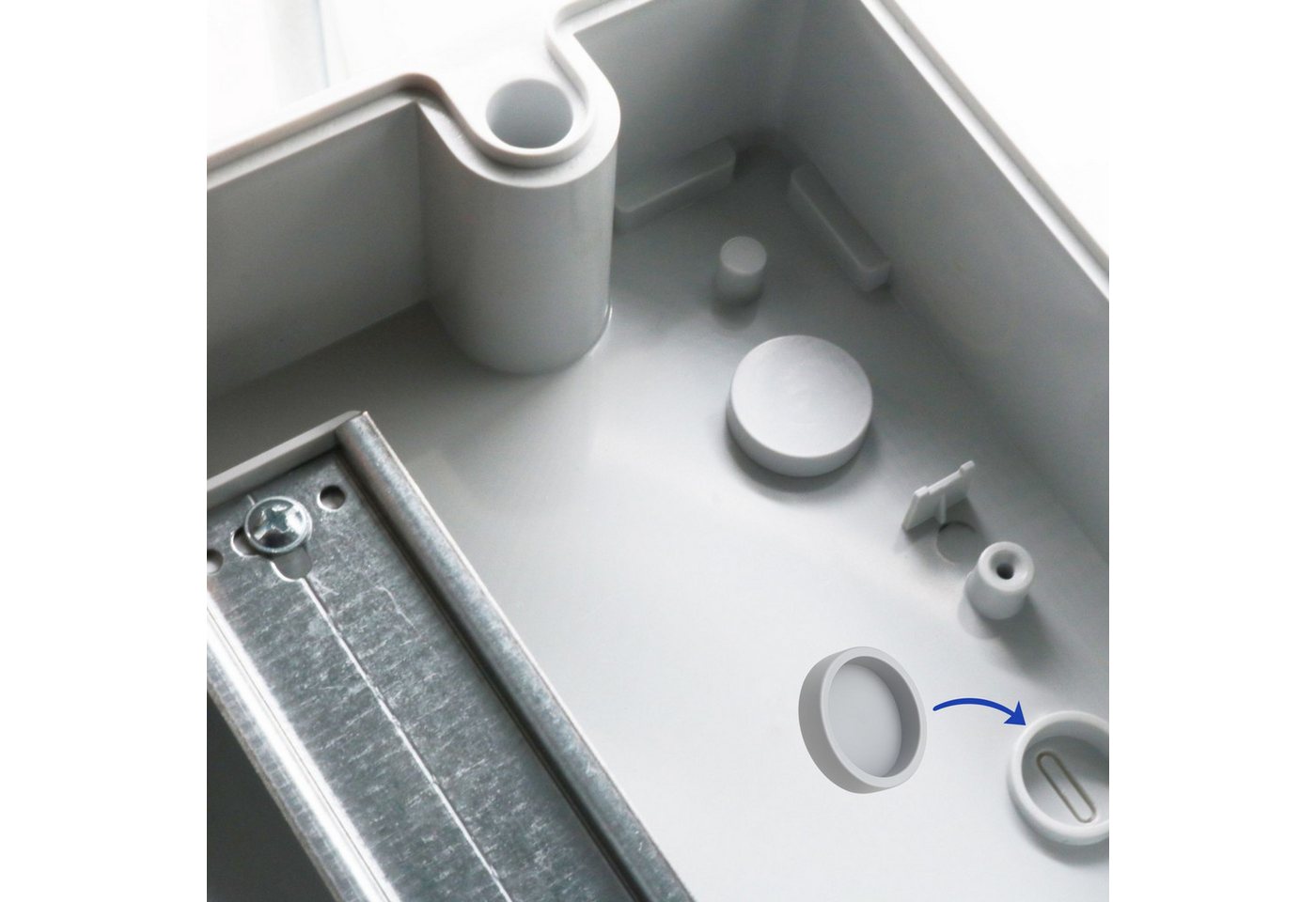 ARLI Verteilerbox 1x Sicherungskasten IP65 Aufputz Verteilerkasten Feuchtraumverteiler, (Anzahl Module, 12-tlg., Module), Nach Auswahl: Module