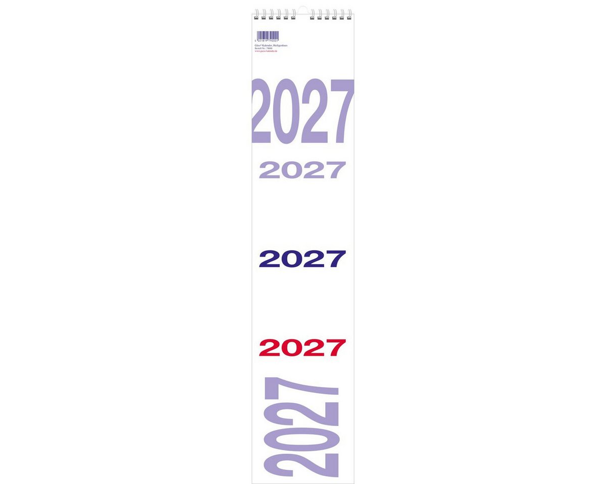 GÜSS Kalender Jahresplaner Streifenkalender Kalendarium 2027
