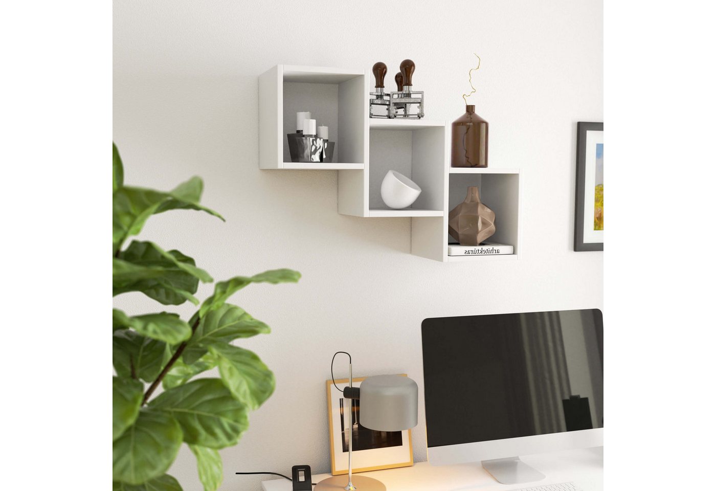 Raumhirsch Furniture Hängeregal Wandregal aus Laminat - Modernes Design für Jeden Raum - Bücherregal, Hochwertiges Hängeregal mit unsichtbarer Halterung, 60x20 cm