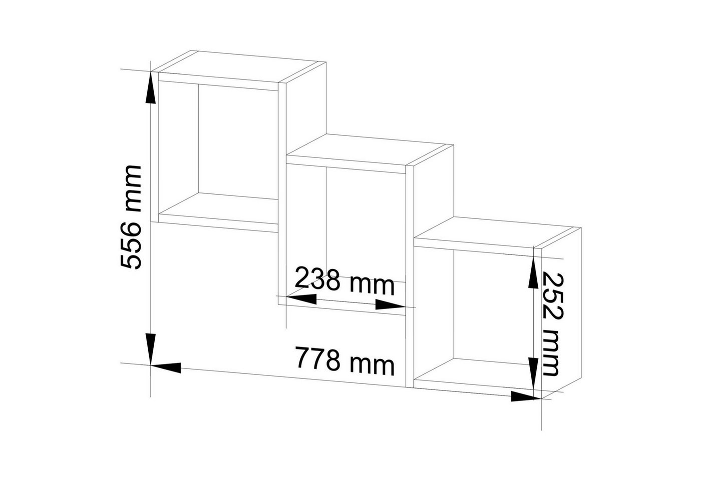 Raumhirsch Furniture Hängeregal Wandregal aus Laminat - Modernes Design für Jeden Raum - Bücherregal, Hochwertiges Hängeregal mit unsichtbarer Halterung, 60x20 cm Bild 2