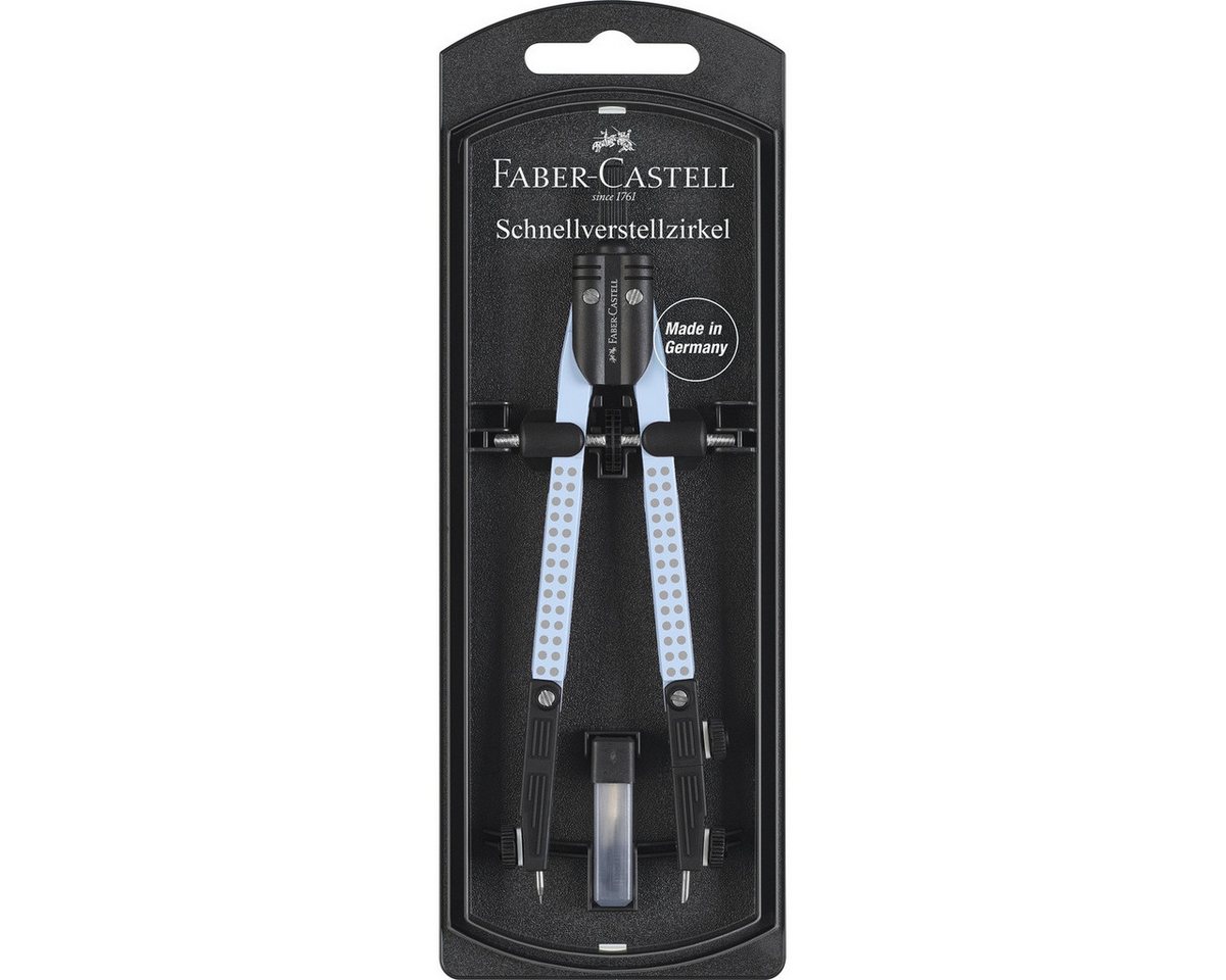 Faber-Castell Zirkel FABER-CASTELL Schnellverstellzirkel Grip sky blue