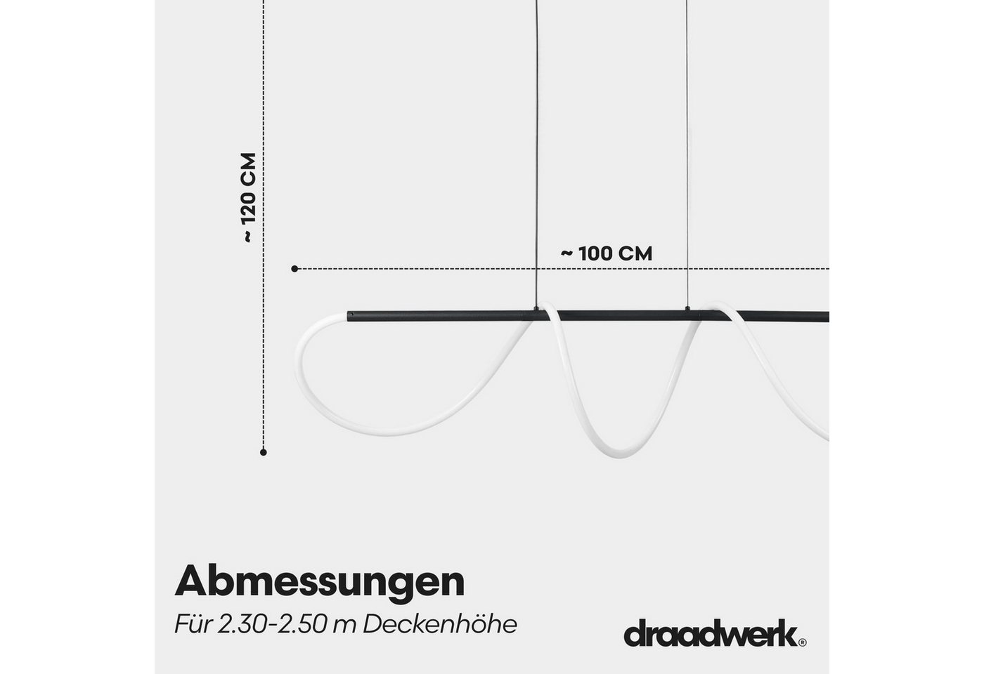 draadwerk® Hängeleuchte Hängeleuchte LED-Tube (100cm) Bild 4