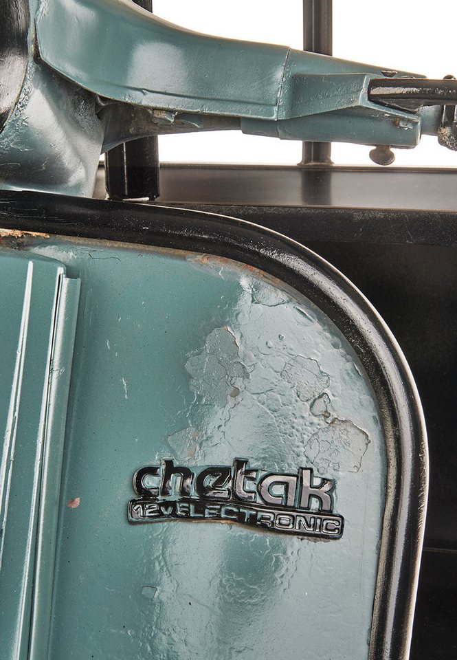 Kobolo Regal Scooter MotoTavolo aus Holz und lackiertem Metall im Vintagestil, 1-tlg. Bild 2