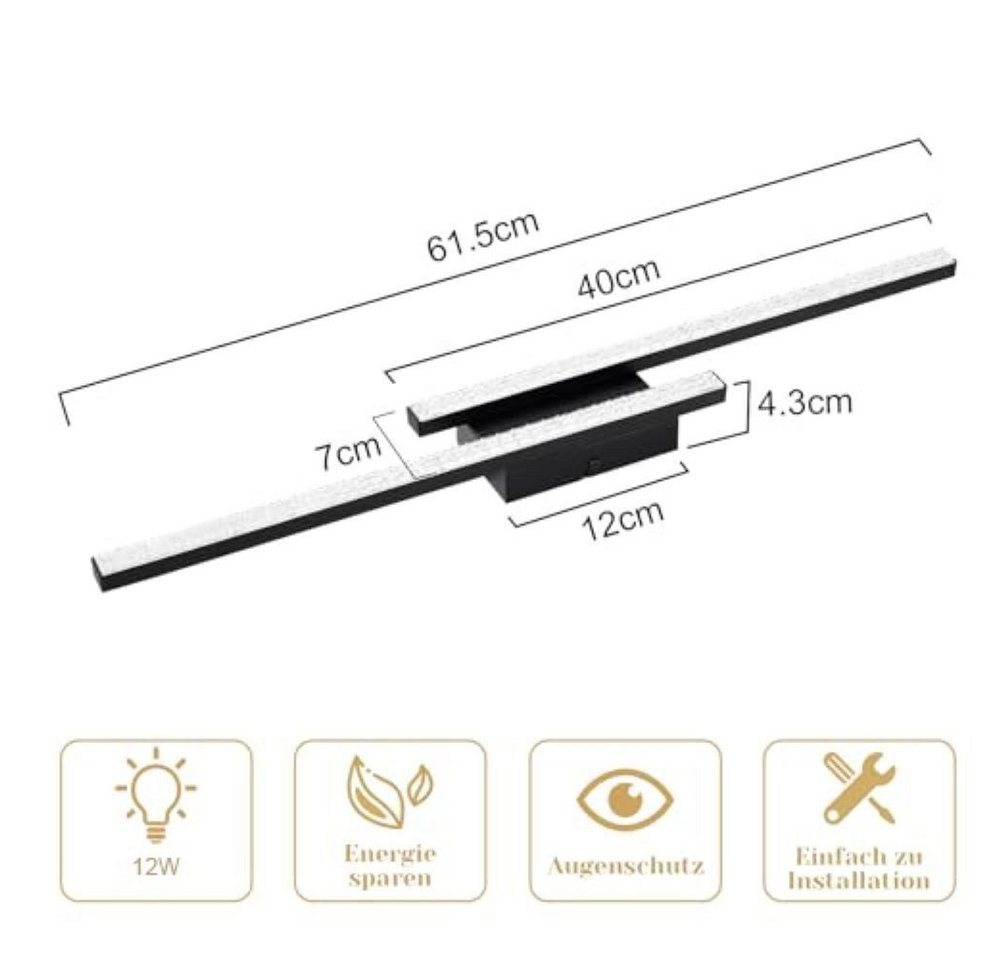 Nettlife LED Deckenleuchte Flur Wohnzimmer Schwarz modern Kristall Deckenlampe 12/24W, LED fest integriert, Warmweiß, Kristalle 24W 45.5*45.5*7.3cm für Wohnzimmer Flur Schlafzimmer