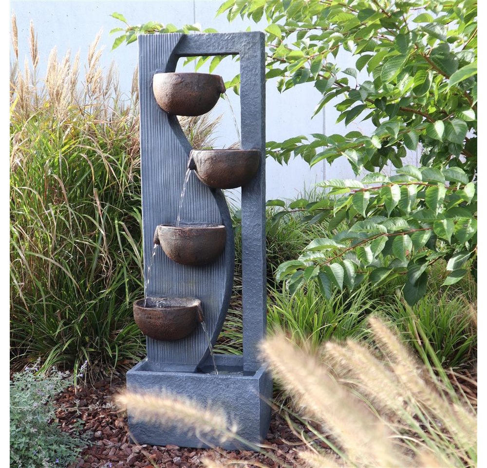 Wacredo Gartenbrunnen Premium Wasserspiel Komplettset Malaysia, Wasserbecken BxT: 41.5x27.5 cm, Gesamtmaße: 41,5 x 27,5 x 124,5cm (L x B x H) Bild 3