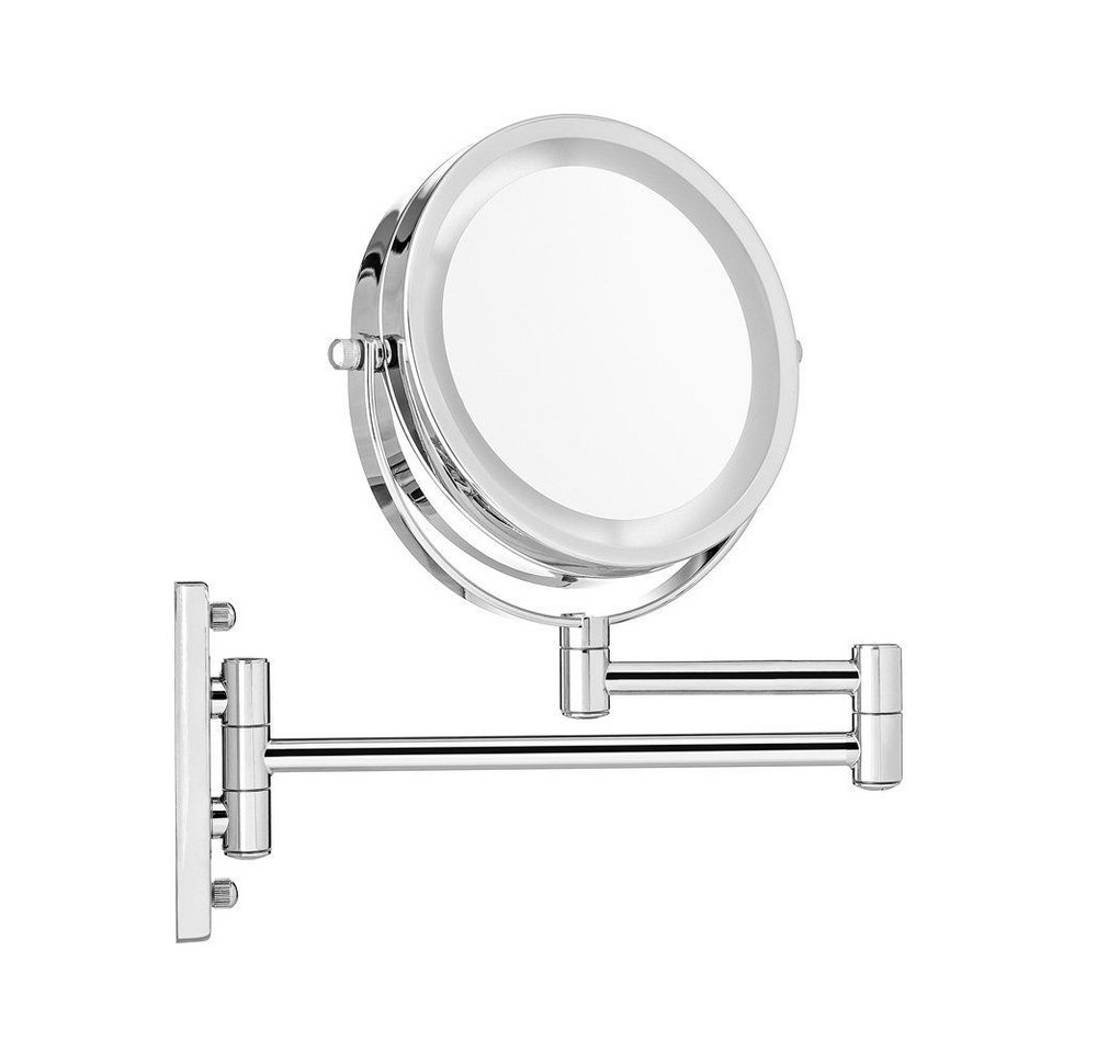 Feel2Home Kosmetikspiegel Schminkspiegel Wandspiegel inkl. LED 10-fach Makeup Badspiegel Rund (Stück, 1-St., Spiegel), Led, 10-fach Vergrößerung