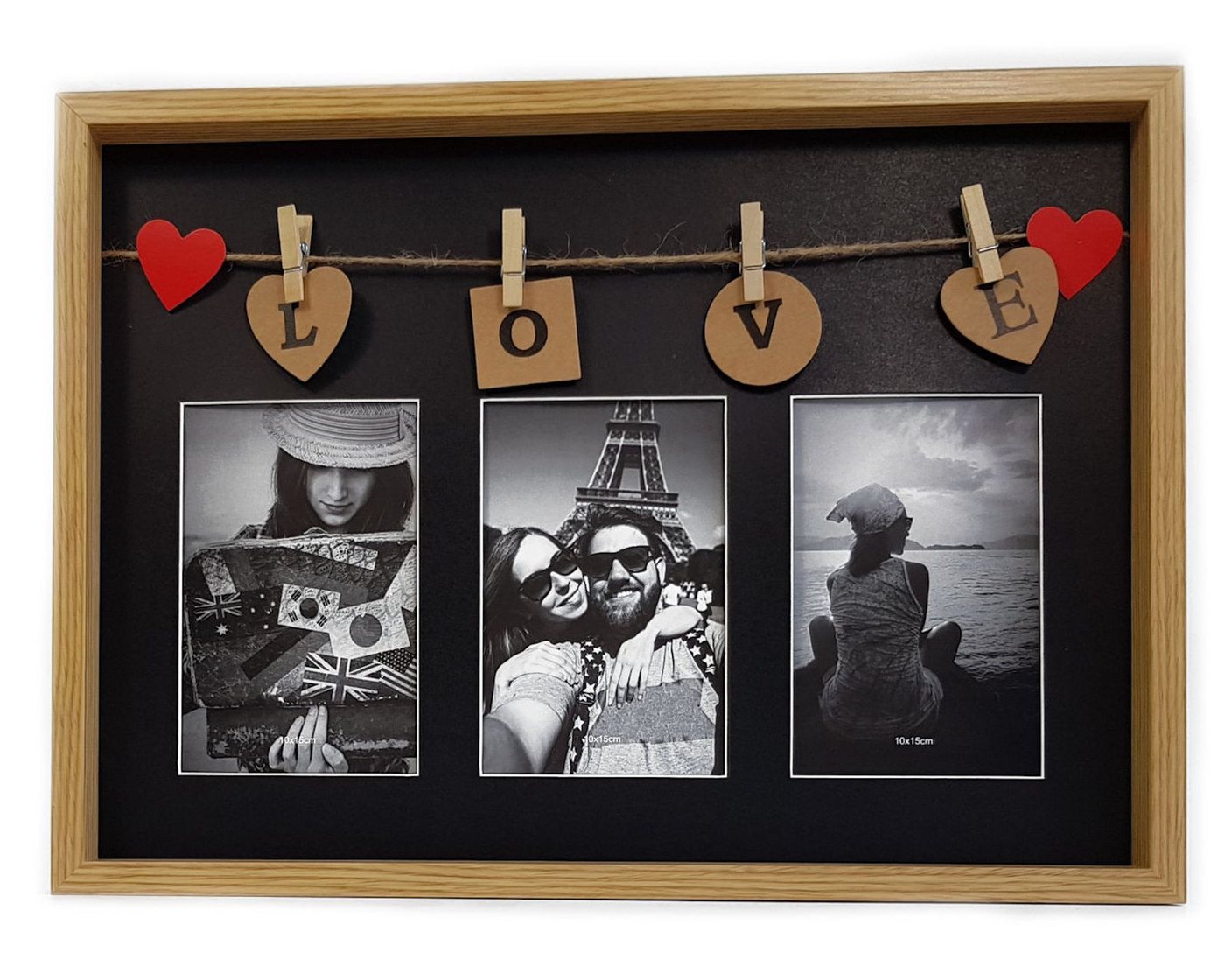 Intertoys Bilderrahmen Fotohalter Love 40,5x29,5cm Memoboard Fotowand Bilderhalter Memowand W Bild 2
