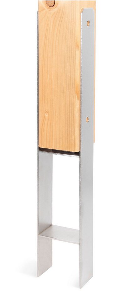 Alberts Pfostenträger Alberts 4 x H-Pfostenträger, Edelstahl, 91x600 mm, Materialstärke 4 mm, (4-St), Alberts H-Pfostenträger im Bundle, Edelstahl, Höhe 300 mm, Gesamthöhe Bild 3