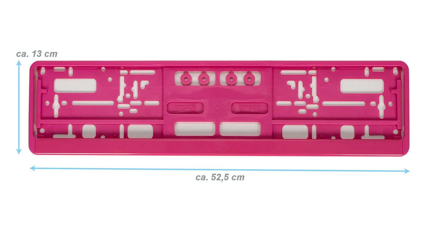 Bubble-Store Kennzeichenhalter Auto Kennzeichenhalterung, (Rahmenfarbe pink), KFZ Nummernschildhalter Bild 4