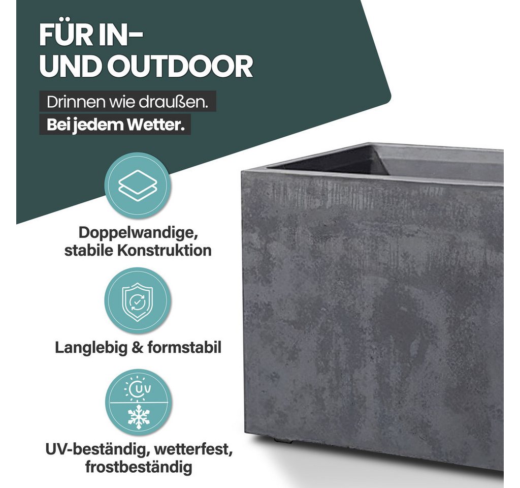 KreLeo Blumenkasten Millennium in Naturstein Optik verschiedenen Ausführungen Bild 4