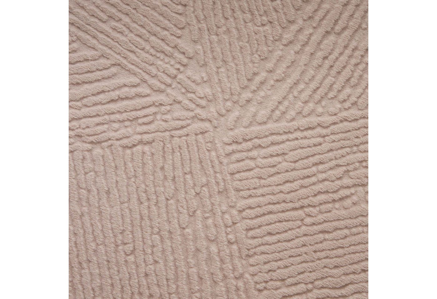 TaraCarpet Teppich TaraCarpet Homestyle 389 Fresco, rund, Höhe: 10 mm, Fresco hoch-tief weich waschbar beige 80x80 rund Bild 2