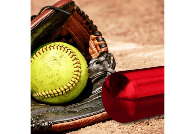 relaxdays Softballschläger Roter Baseballschläger aus Aluminium, 5