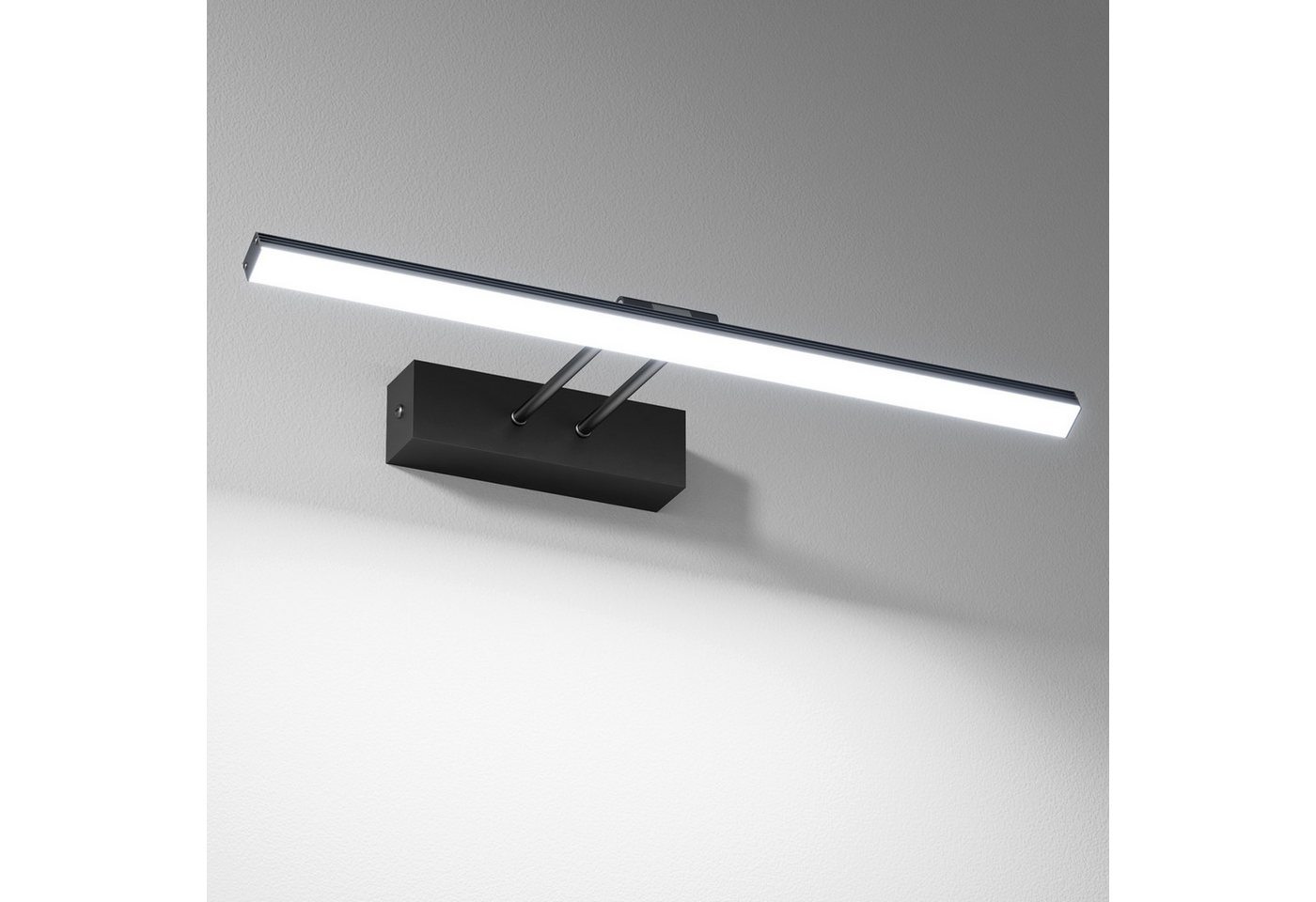 EMKE LED Spiegelleuchte Wandleuchte 40cm drehbar Badezimmer, LED fest integriert, Neutralweiß, Kaltweiß, IP44 Wasserdihct 4200K/6500K Kaltweiß Neutralweiß Licht Bild 4