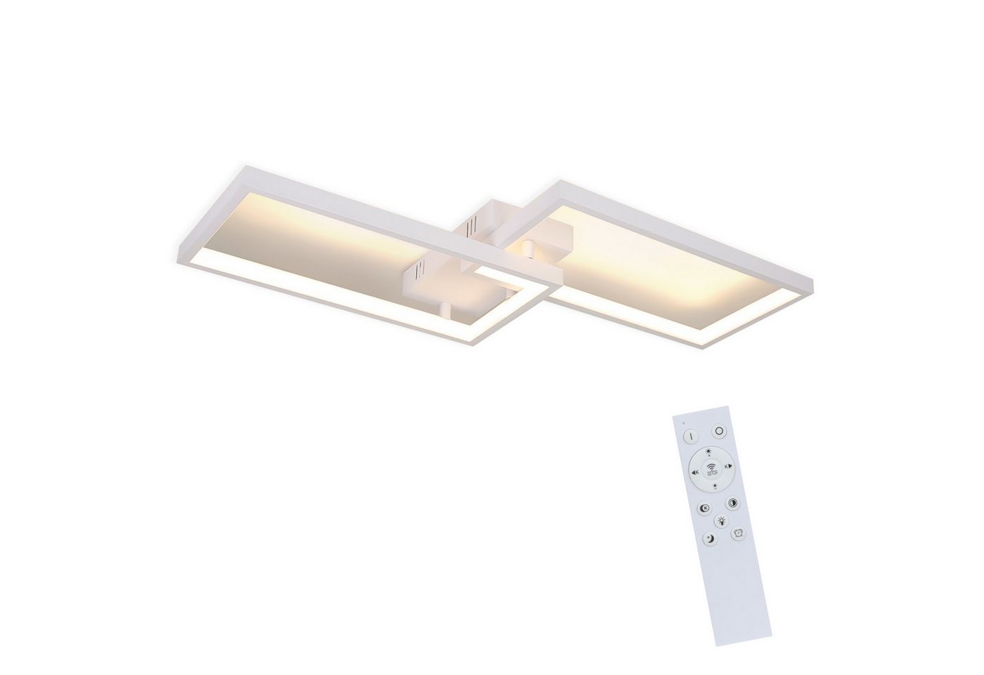 Nettlife LED Deckenleuchte Stufenlos dimmbare LED-Deckenleuchte, Dimmbar mit Fernbedienung, LED fest integriert, Warmweiß, Neutralweiß, Kaltweiß, für Wohnzimmer Schlafzimmer Küche Esszimmer Arbeitszimmer Bild 3