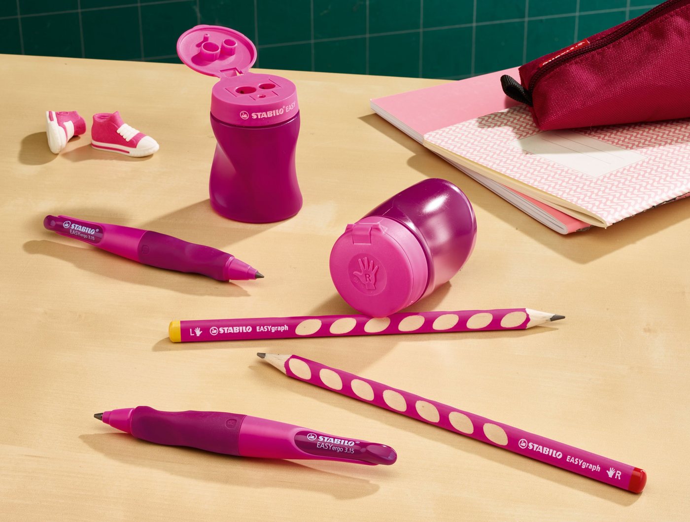 STABILO Anspitzer Dosenspitzer: Stabilo Easy sharpener pink für Linkshänder Bild 2