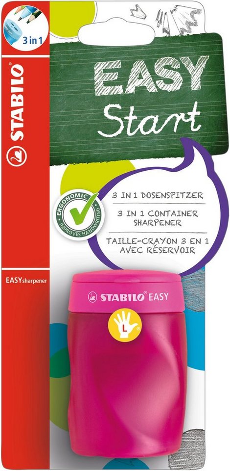 STABILO Anspitzer Dosenspitzer: Stabilo Easy sharpener pink für Linkshänder Bild 4