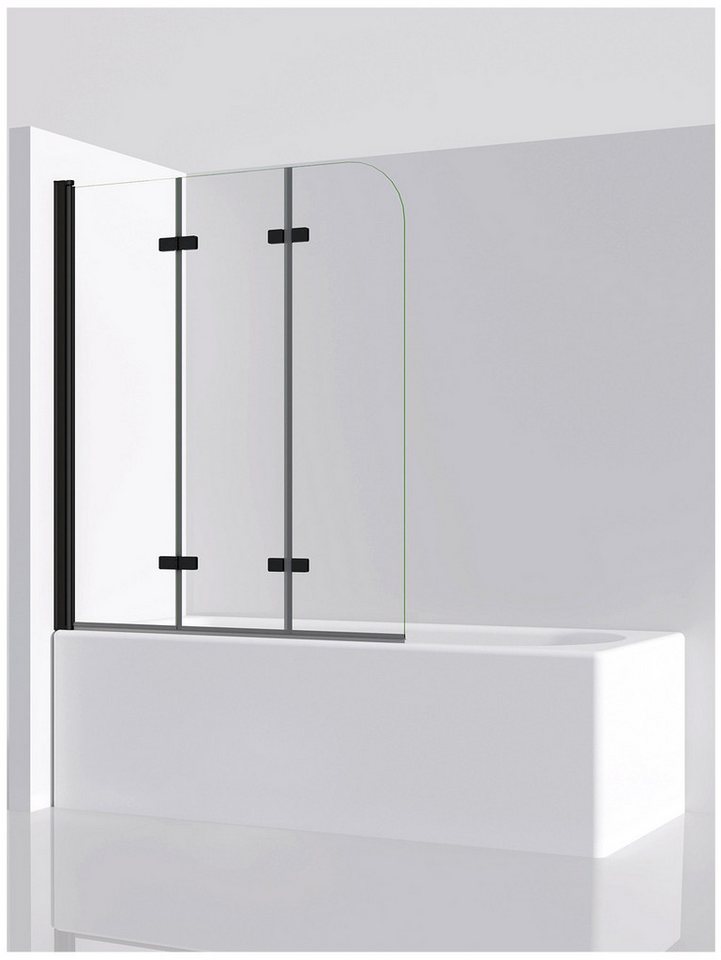 IMPTS Badewannenaufsatz Duschwand für Badewanne 3-teilig Badewannenaufsatz, Sicherheisglas, (Set, 3 tlg), Faltwand Badewannenfaltwand Duschtrennwand Bild 2
