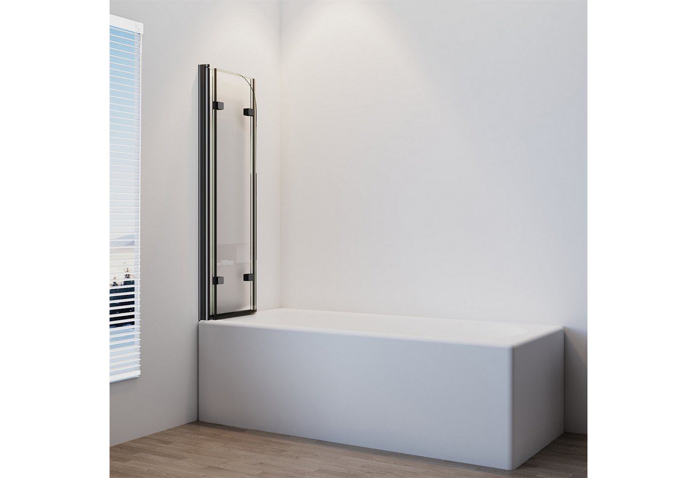 IMPTS Badewannenaufsatz Duschwand für Badewanne 3-teilig Badewannenaufsatz, Sicherheisglas, (Set, 3 tlg), Faltwand Badewannenfaltwand Duschtrennwand Bild 4