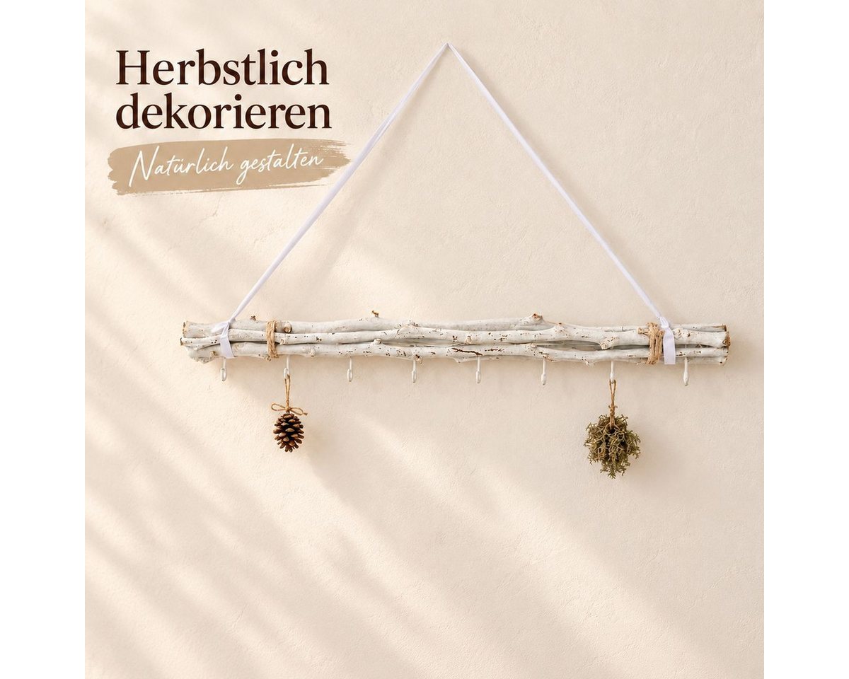 NaDeco Bastelnaturmaterial Maulbeeren Bündel weiß ca. 80cm, mit 8 Haken und Kordel Bild 5