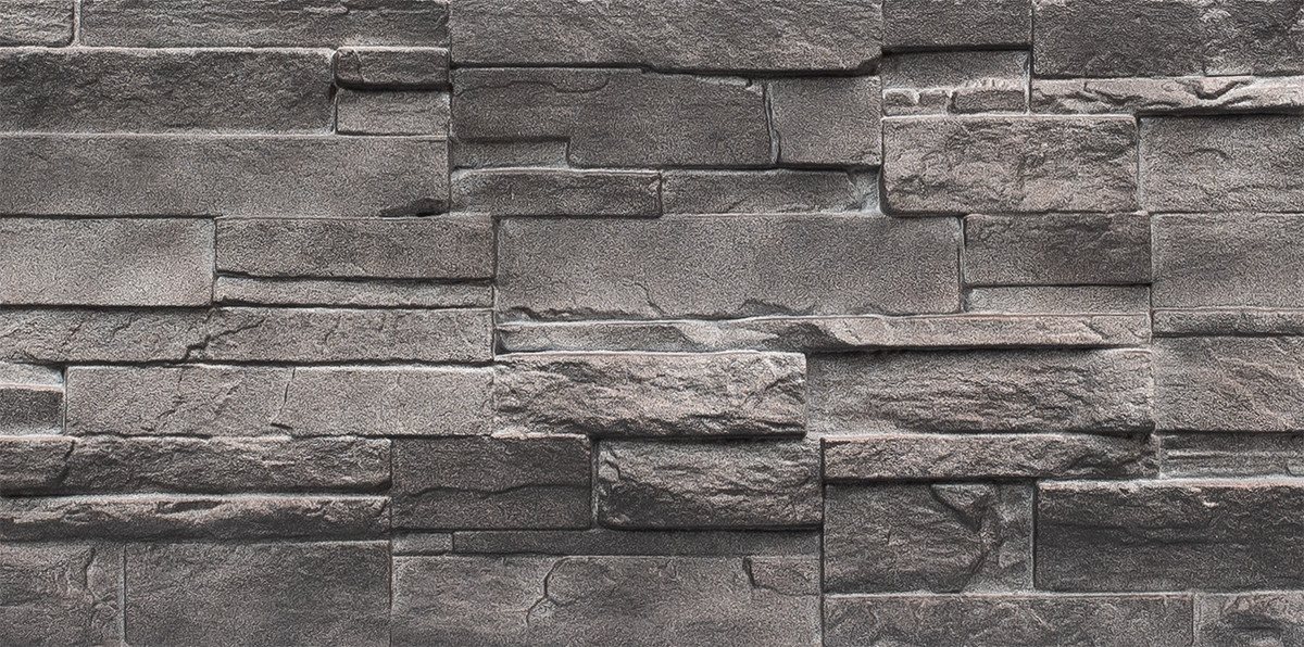 NOVIK Verkleidungspaneel NovikStone DS Platte 105x33cm 10 Stück 2,32qm Schichtstein lava, BxL: 51,44x96,2 cm, 0,46 qm, (Karton mit 10 Platten, 4,65) Wandverkleidung mit 3-D-Effekt, problemlose Montage, Natursteinoptik