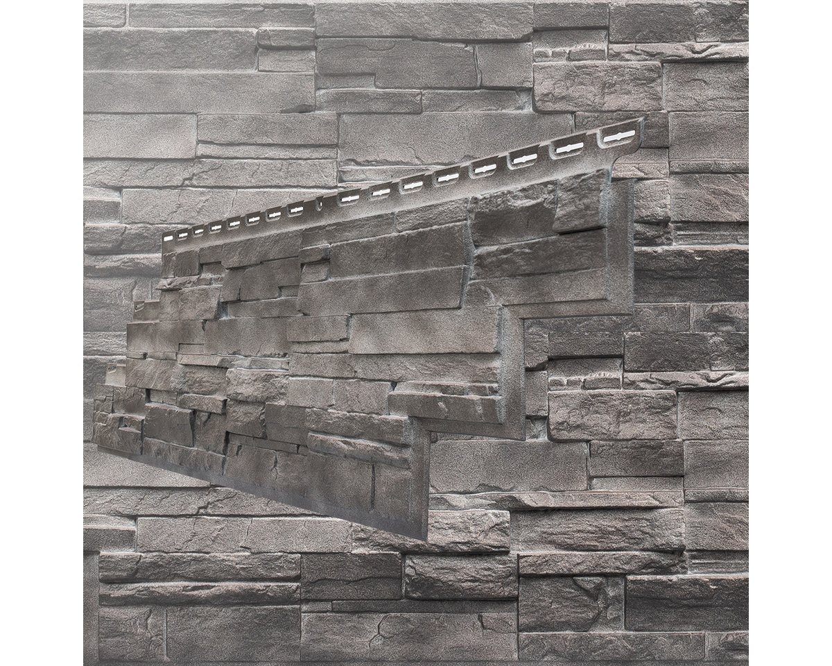 NOVIK Verkleidungspaneel NovikStone DS Platte 105x33cm 10 Stück 2,32qm Schichtstein lava, BxL: 51,44x96,2 cm, 0,46 qm, (Karton mit 10 Platten, 4,65) Wandverkleidung mit 3-D-Effekt, problemlose Montage, Natursteinoptik Bild 5