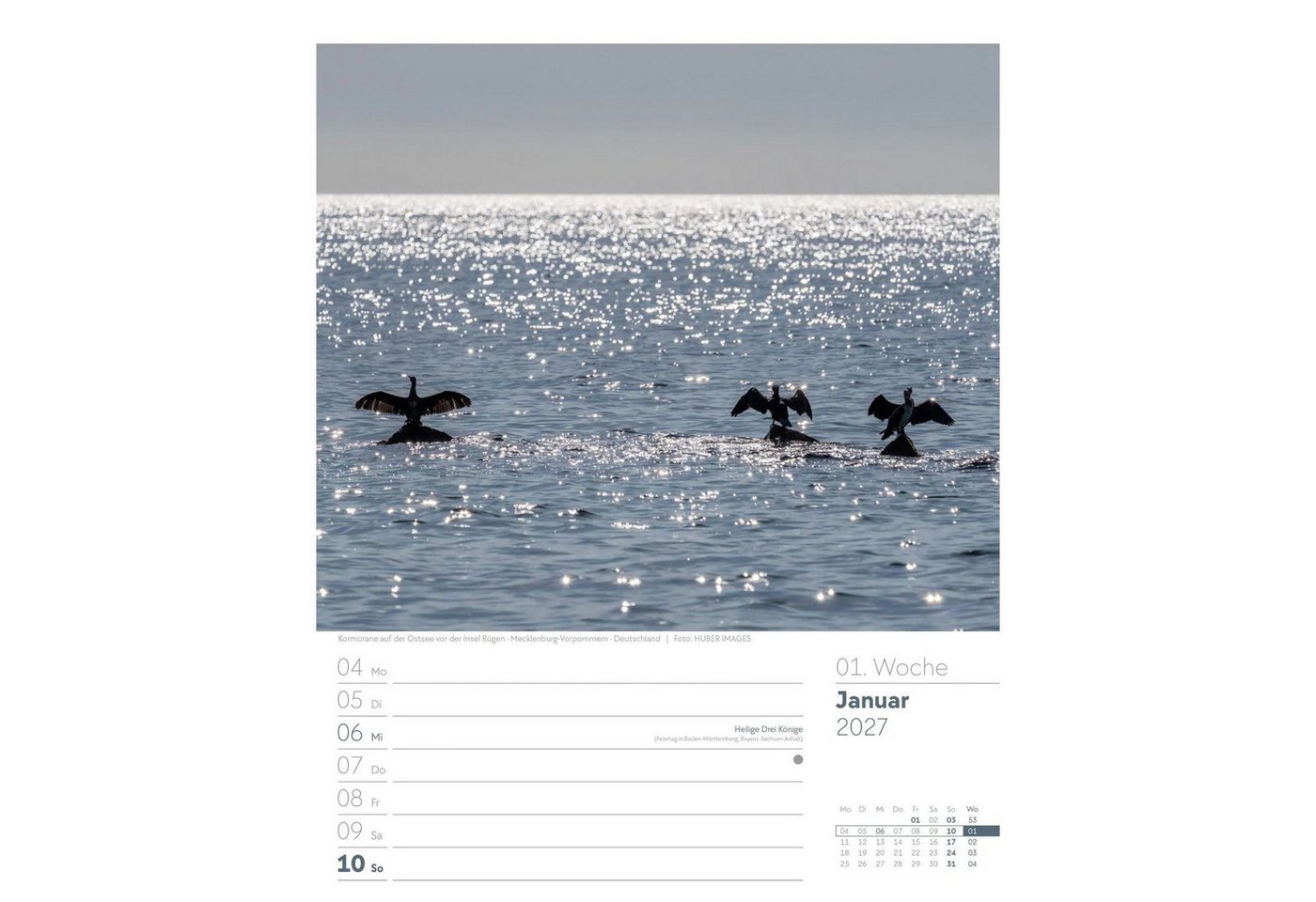 Ackermann Wandkalender Am Meer Wochenplaner Kalender 2027 Bild 2