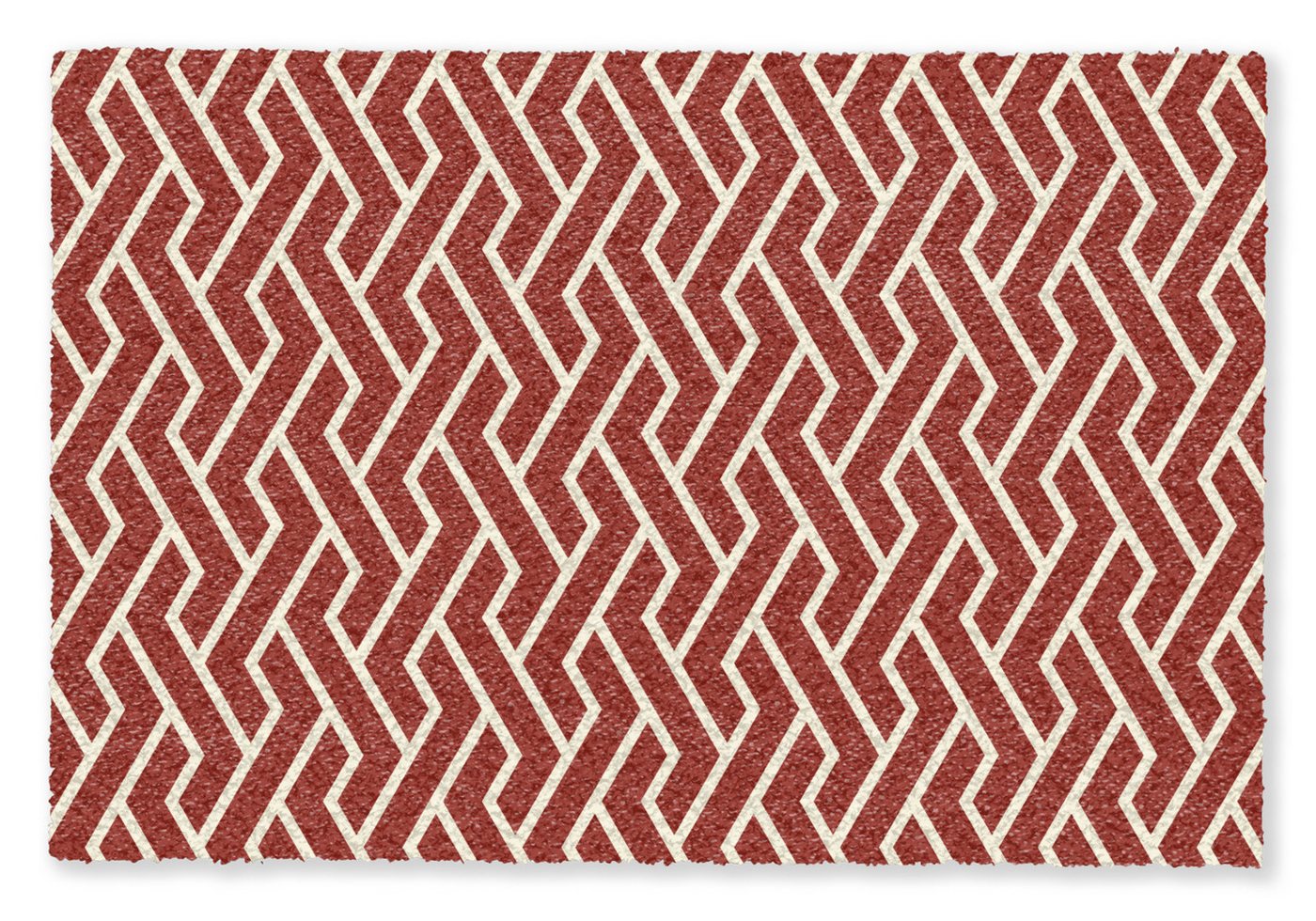 MuchoWow Fußmatte Rot - Beige - Muster - Linien, Rechteckig, innen Schmutzfangmatte, Tür, Schmutzfänger Flur, Teppich 60x40 cm Bild 2