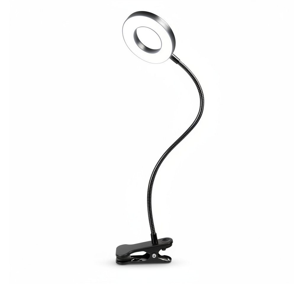 kowdom LED Leselampe LED Leselampe Klemme dimmbar USB, Schwanenhals, 3 Lichtfarben, LED (48 Stück, fest integriert), Warmweiß, Neutralweiß, Kaltweiß Bild 4